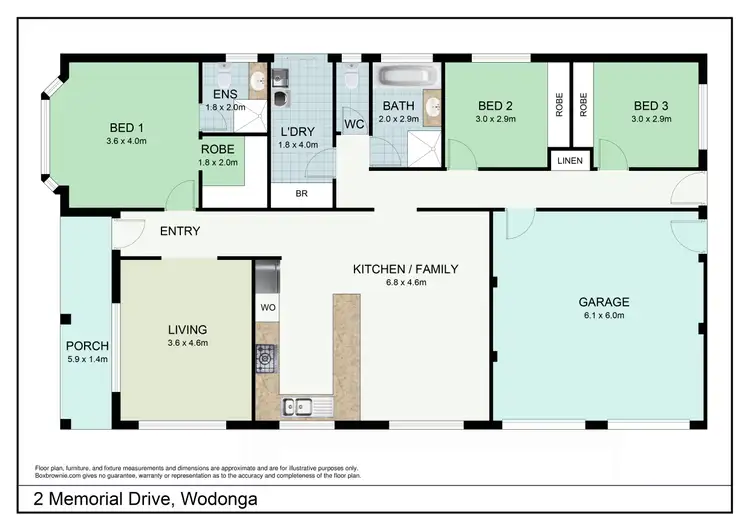Floorplan of Homely house listing, 2 Memorial Drive, Wodonga VIC 3690