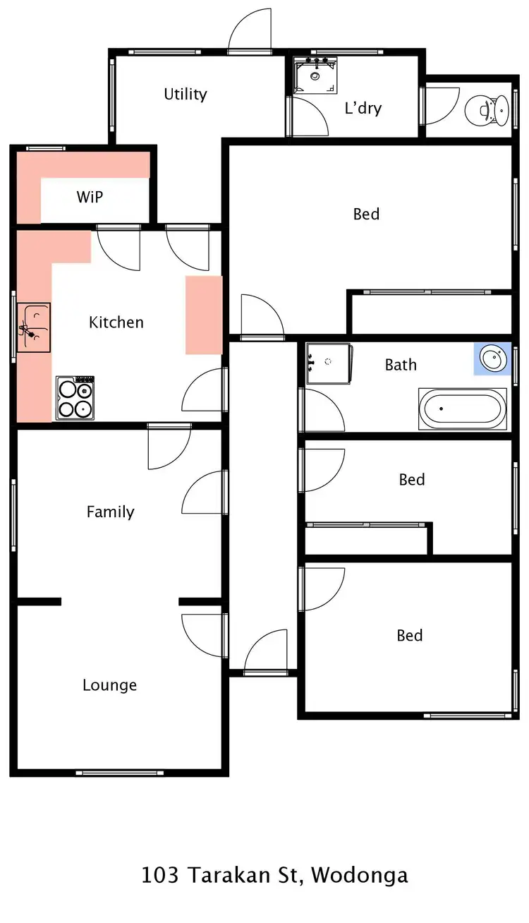 Floorplan of Homely house listing, 103 Tarakan Street, Wodonga VIC 3690