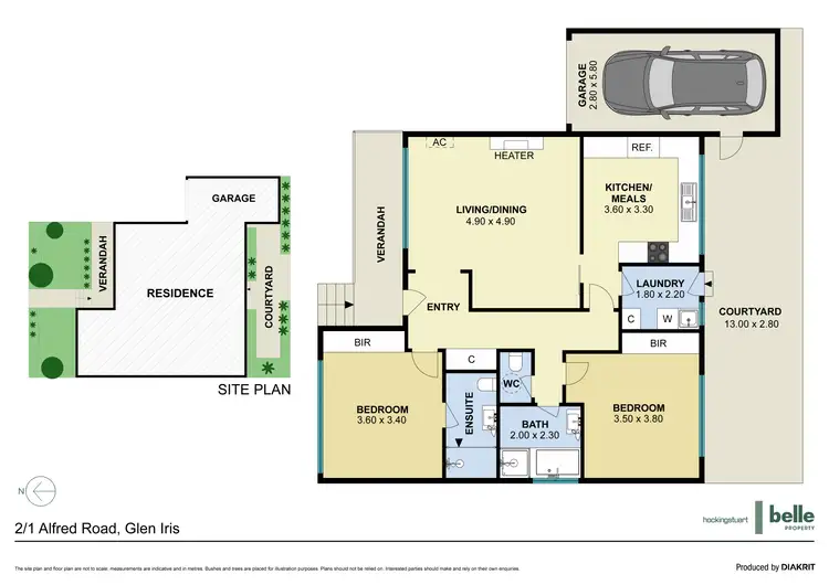 Floorplan of Homely unit listing, 2/1 Alfred Road, Glen Iris VIC 3146