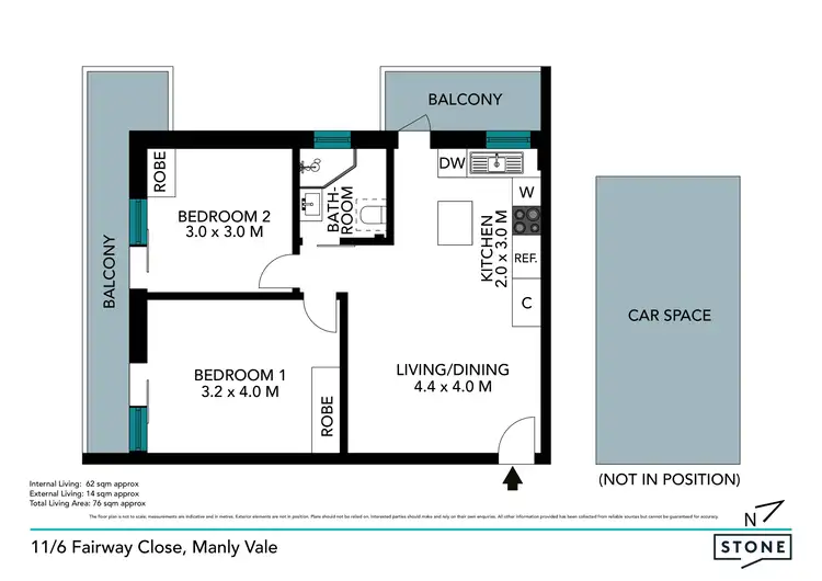 Floorplan of Homely apartment listing, 11/6 Fairway Close, Manly Vale NSW 2093