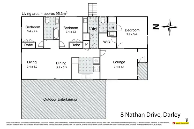 Floorplan of Homely house listing, 8 Nathan Drive, Darley VIC 3340
