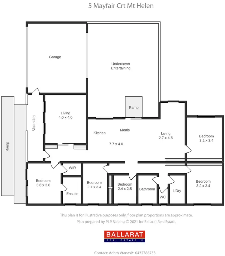 Floorplan of Homely house listing, 5 Mayfair Court, Mount Helen VIC 3350