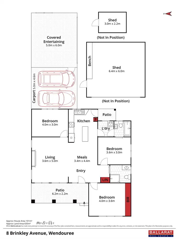 Floorplan of Homely house listing, 8 Brinkley Avenue, Wendouree VIC 3355