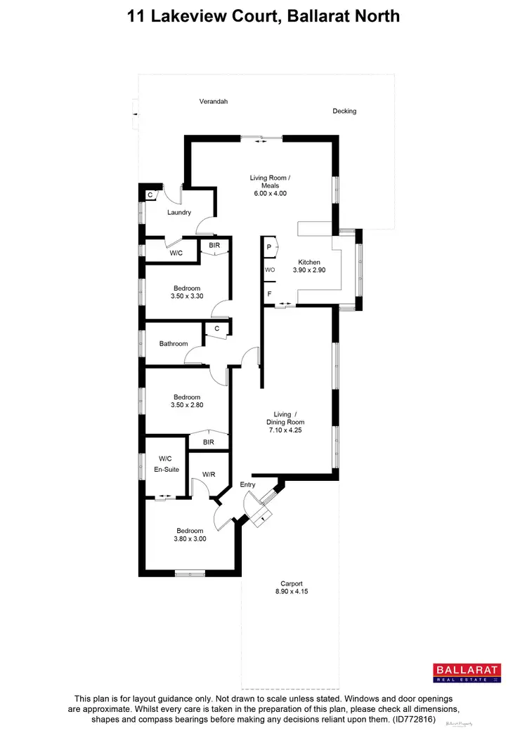 Floorplan of Homely house listing, 11 Lake View Court, Ballarat North VIC 3350