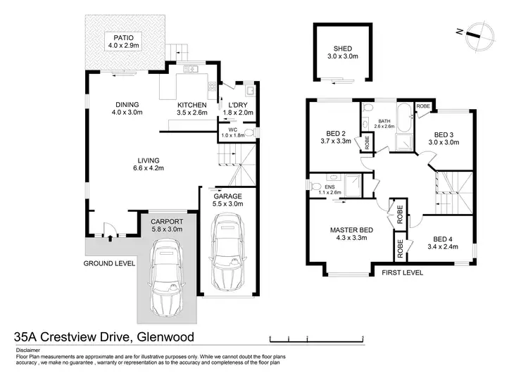 Floorplan of Homely house listing, 35A Crestview Drive, Glenwood NSW 2768