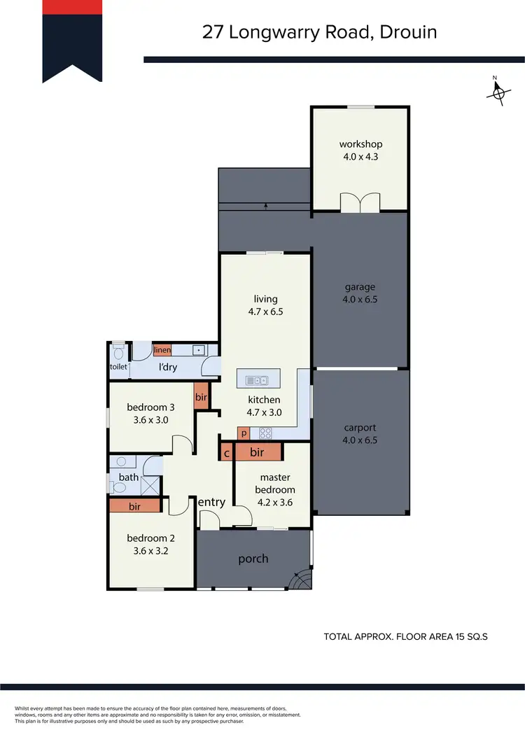 Floorplan of Homely house listing, 27 Longwarry Road, Drouin VIC 3818