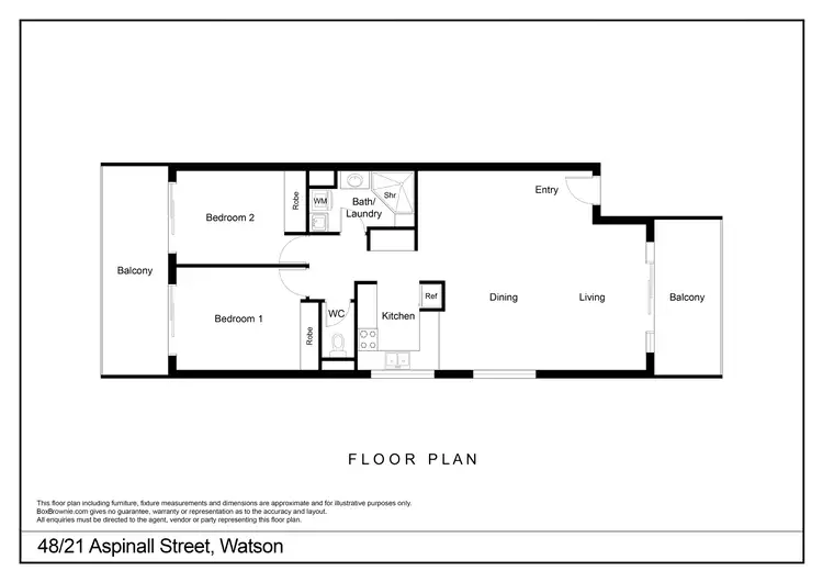 Floorplan of Homely apartment listing, 48/21 Aspinall Street, Watson ACT 2602