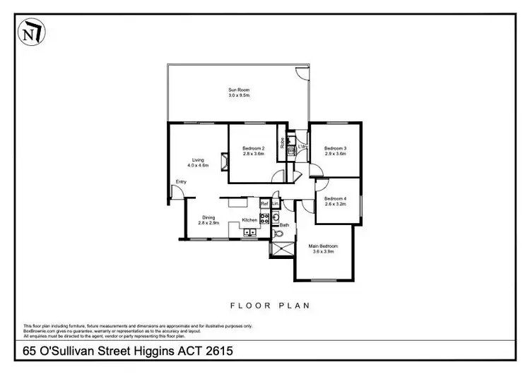 Floorplan of Homely house listing, 65 O'Sullivan Street, Higgins ACT 2615