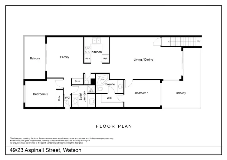 Floorplan of Homely apartment listing, 49/23 Aspinall Street, Watson ACT 2602