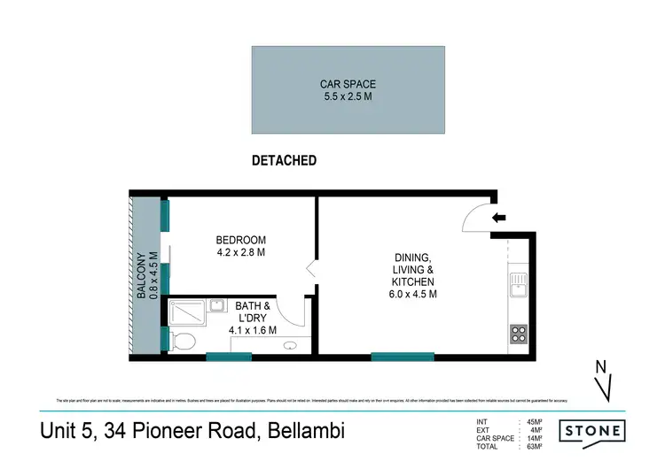 Floorplan of Homely unit listing, 5/34 Pioneer Road, Bellambi NSW 2518