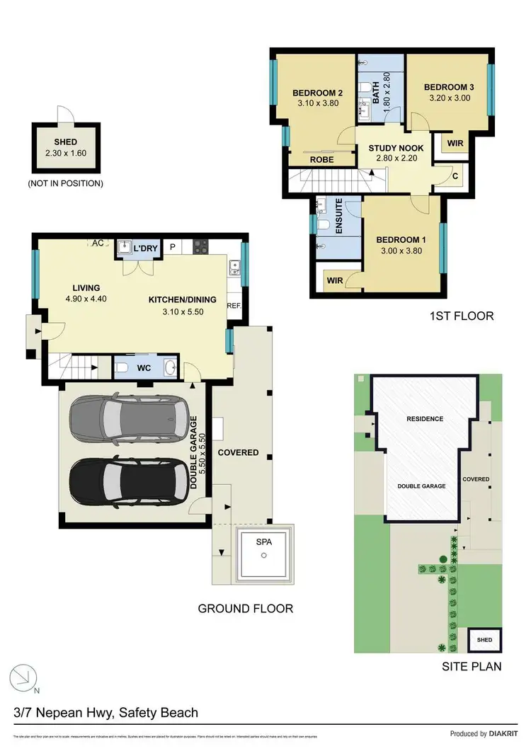Floorplan of Homely townhouse listing, 3/7 Nepean Highway, Safety Beach VIC 3936