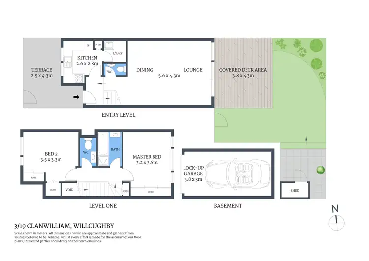 Floorplan of Homely townhouse listing, 3/19 Clanwilliam Street, North Willoughby NSW 2068