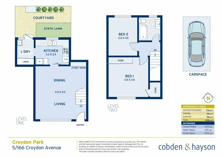 Floorplan of Homely townhouse listing, 5/166 Croydon Avenue, Croydon Park NSW 2133
