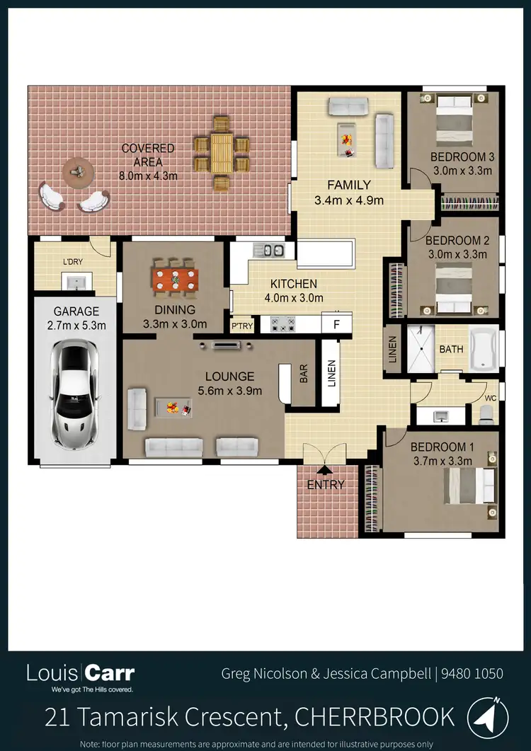 Floorplan of Homely house listing, 21 Tamarisk Crescent, Cherrybrook NSW 2126