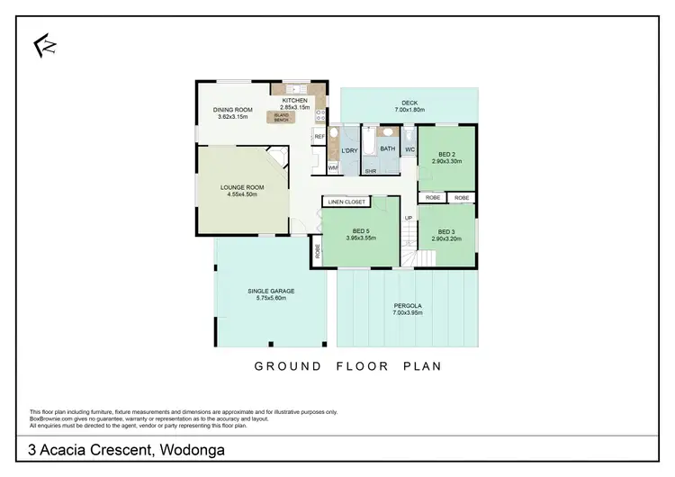 Floorplan of Homely house listing, 3 Acacia Crescent, Wodonga VIC 3690