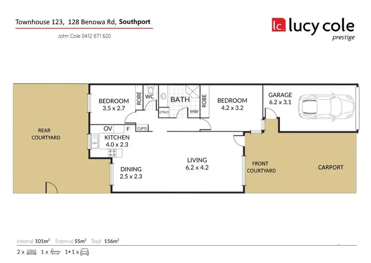 Floorplan of Homely townhouse listing, 123/128 Benowa Road, Southport QLD 4215