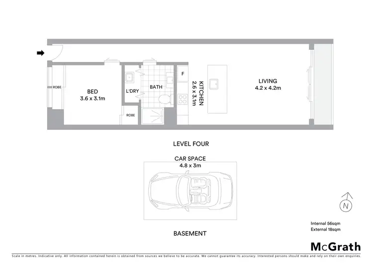 Floorplan of Homely unit listing, 26/4 Aplin Street, Townsville City QLD 4810