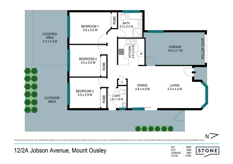 Floorplan of Homely villa listing, 12/2A Jobson Avenue, Mount Ousley NSW 2519