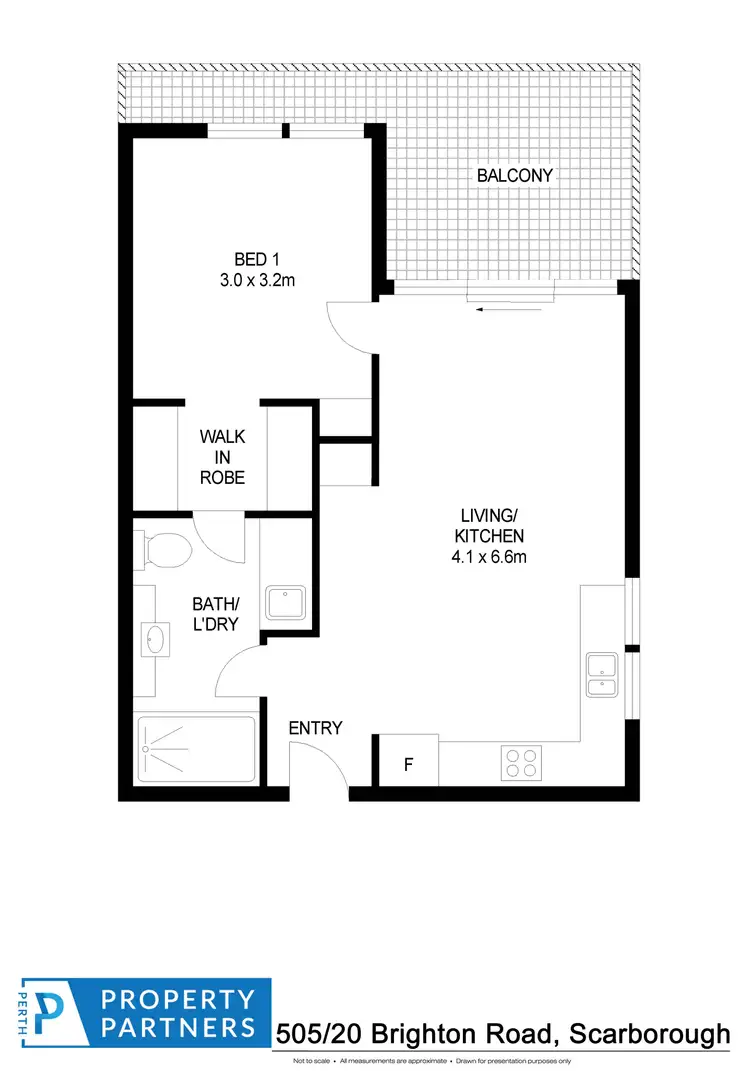 Floorplan of Homely unit listing, 505/20 Brighton Road, Scarborough WA 6019