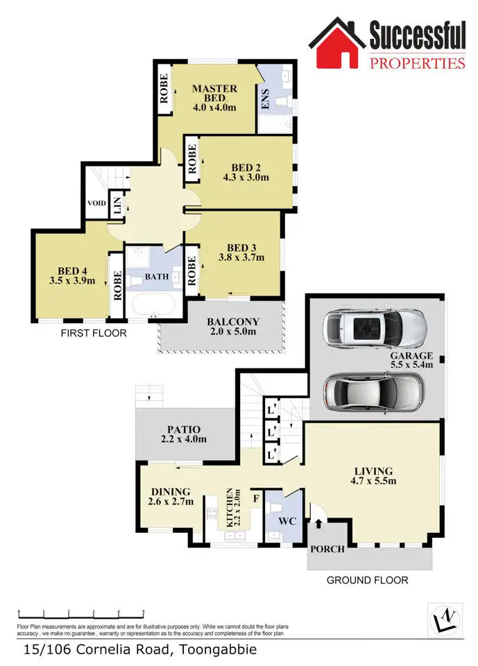 Floorplan of Homely townhouse listing, 15/106 Cornelia Road, Toongabbie NSW 2146