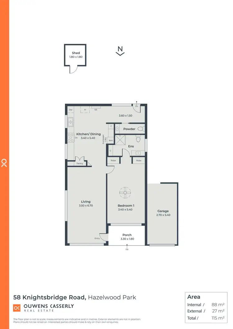 Floorplan of Homely house listing, 58 Knightsbridge Road, Hazelwood Park SA 5066