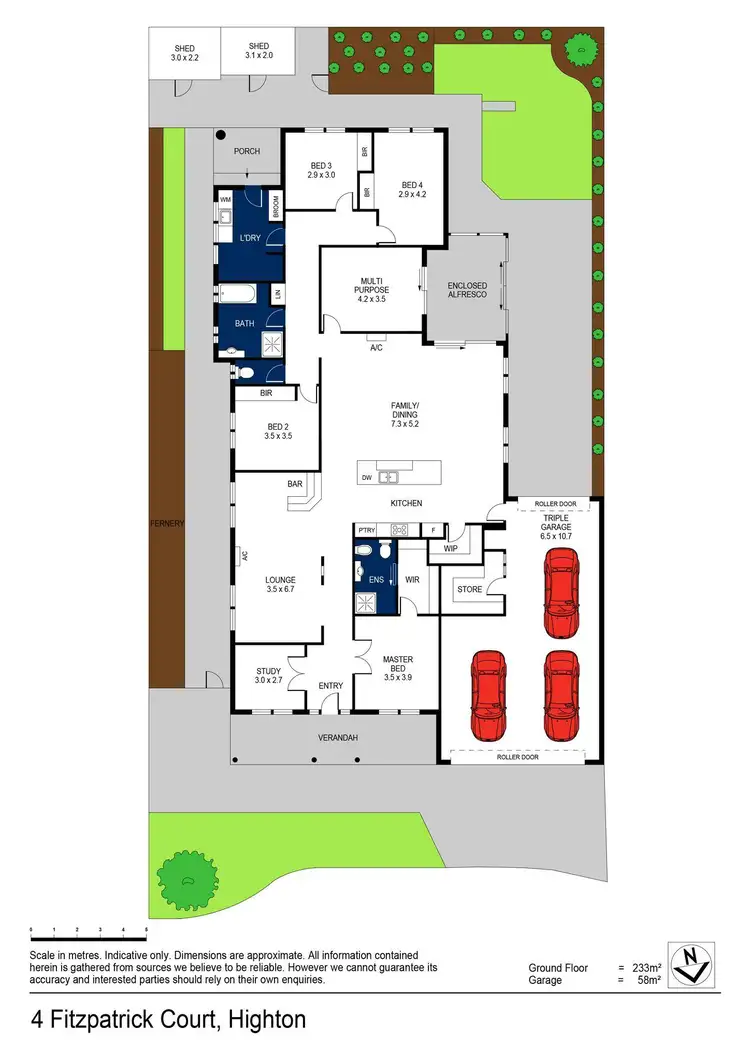 Floorplan of Homely house listing, 4 Fitzpatrick Court, Highton VIC 3216