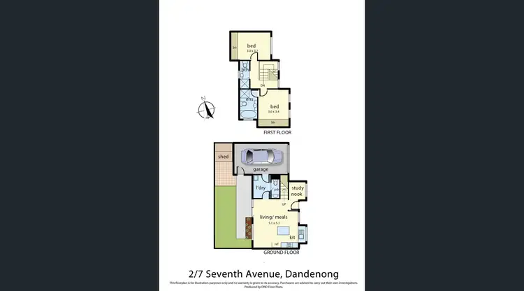 Floorplan of Homely unit listing, 2/7 Seventh Avenue, Dandenong VIC 3175