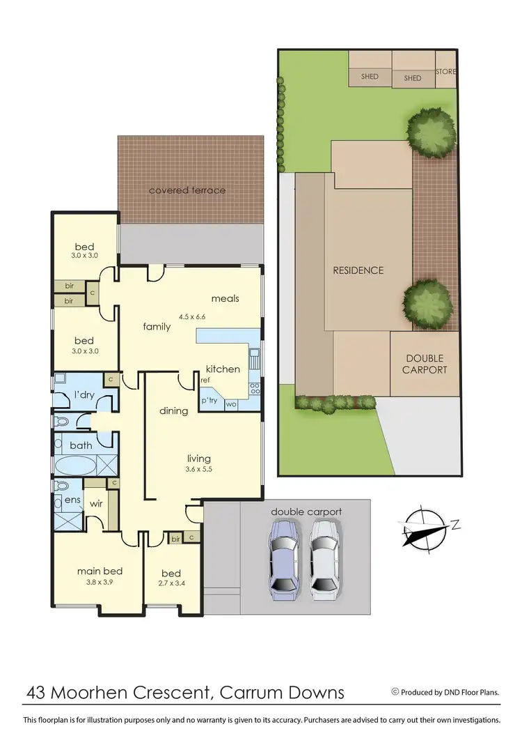Floorplan of Homely house listing, 43 Moorhen Crescent, Carrum Downs VIC 3201