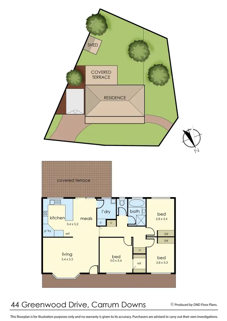 Floorplan of Homely house listing, 44 Greenwood Drive, Carrum Downs VIC 3201