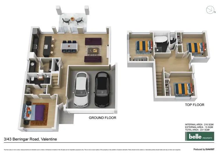 Floorplan of Homely townhouse listing, 3/43 Berringar Road, Valentine NSW 2280