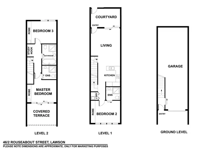 Floorplan of Homely townhouse listing, 46/2 Rouseabout Street, Lawson ACT 2617