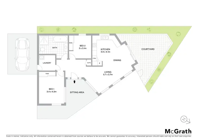 Floorplan of Homely unit listing, 1/23 Kentwell Road, Allambie Heights NSW 2100