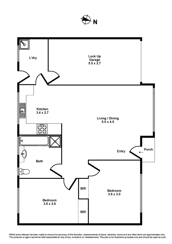 Floorplan of Homely unit listing, 2/5 Upton Street, Altona VIC 3018