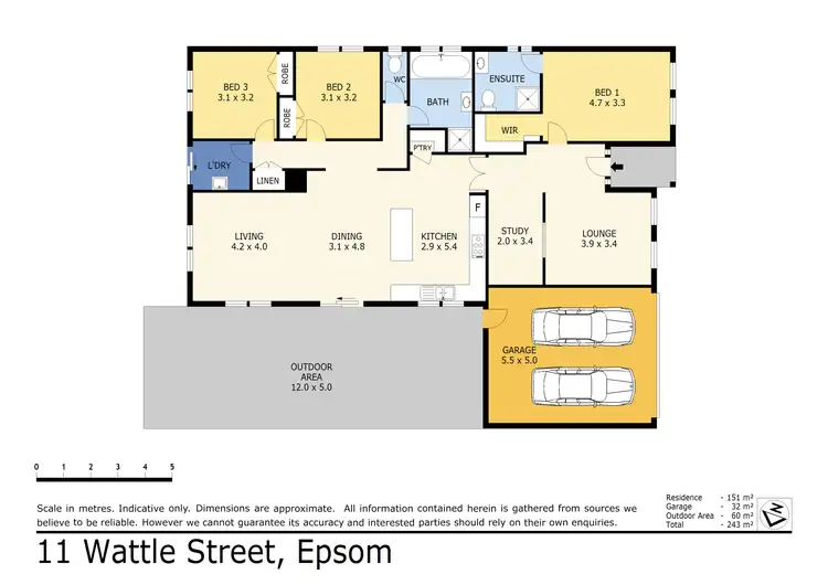 Floorplan of Homely house listing, 11 Wattle Court, Epsom VIC 3551