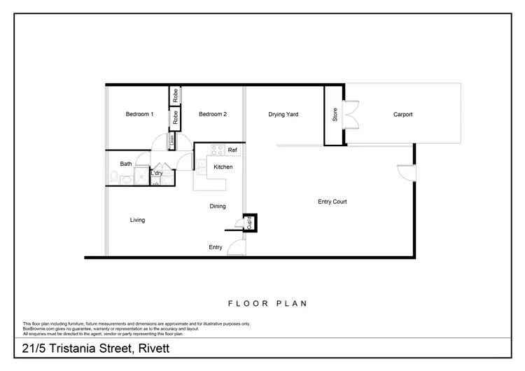 Floorplan of Homely townhouse listing, 21/5 Tristania Street, Rivett ACT 2611