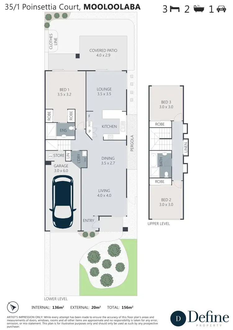 Floorplan of Homely townhouse listing, 35/1 Poinsettia Court, Mooloolaba QLD 4557