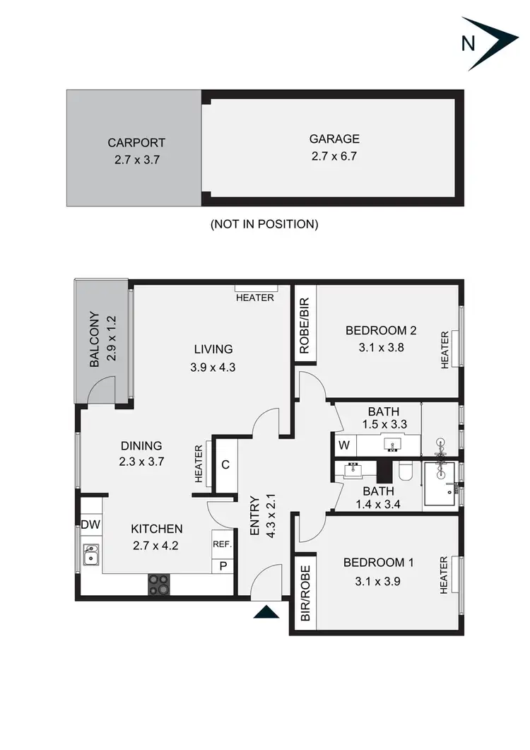 Floorplan of Homely unit listing, 3/1-2 The Esplanade, St Kilda VIC 3182