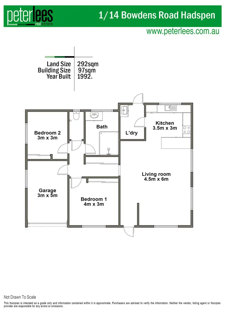 Floorplan of Homely unit listing, 1/14 Bowdens Road, Hadspen TAS 7290