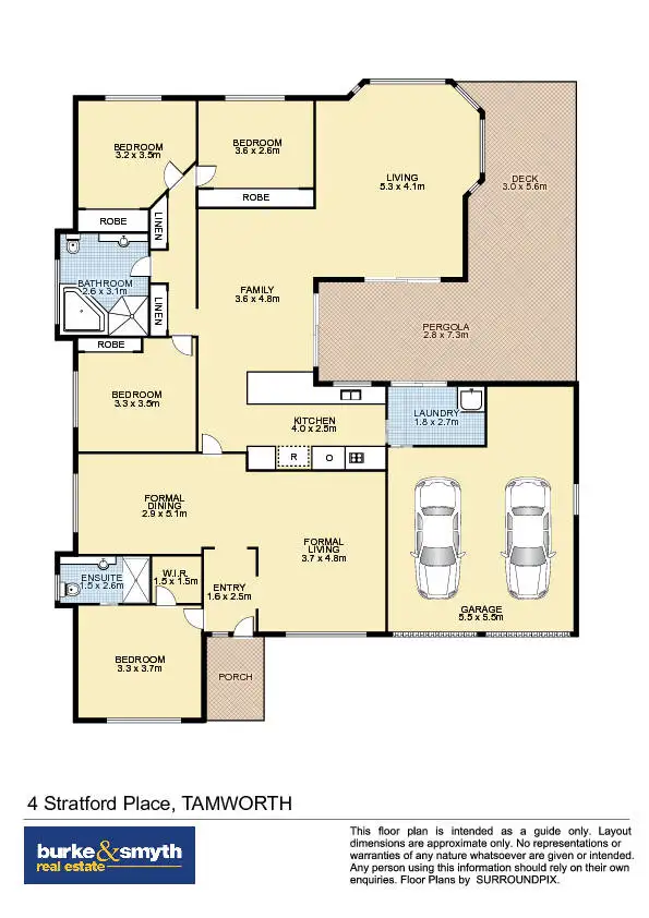 Floorplan of Homely house listing, 4 Stratford Place, Tamworth NSW 2340