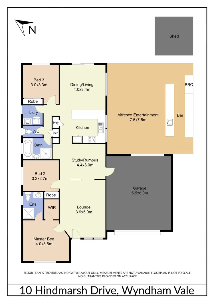 Floorplan of Homely house listing, 10 Hindmarsh Drive, Wyndham Vale VIC 3024