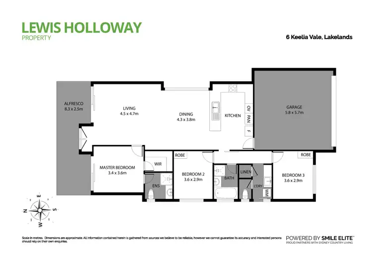 Floorplan of Homely house listing, 6 Keelia Vale, Lakelands WA 6180