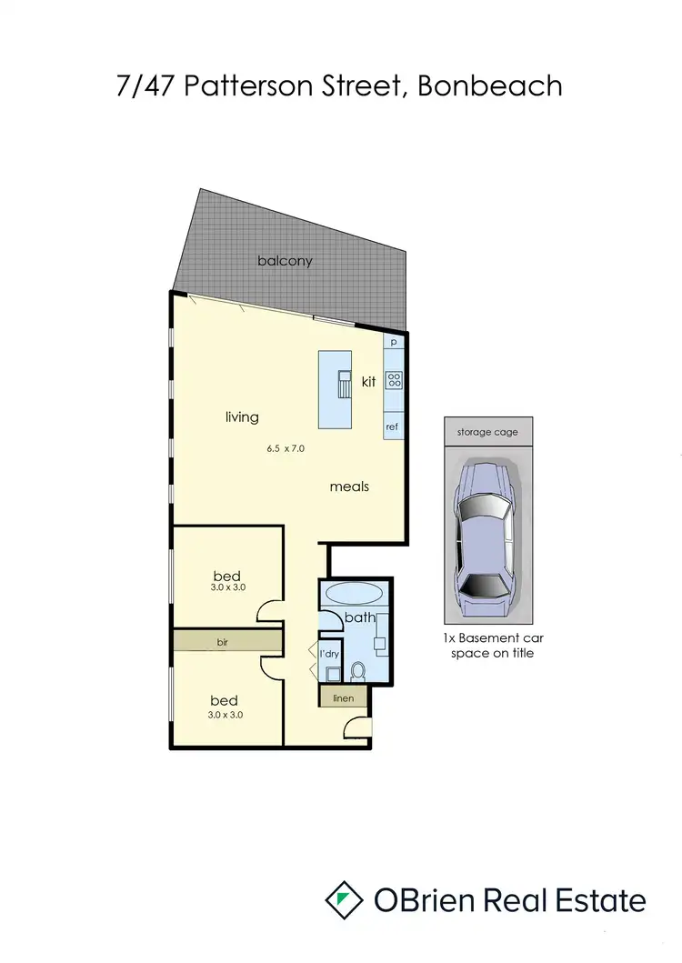 Floorplan of Homely unit listing, 7/47 Patterson Street, Bonbeach VIC 3196