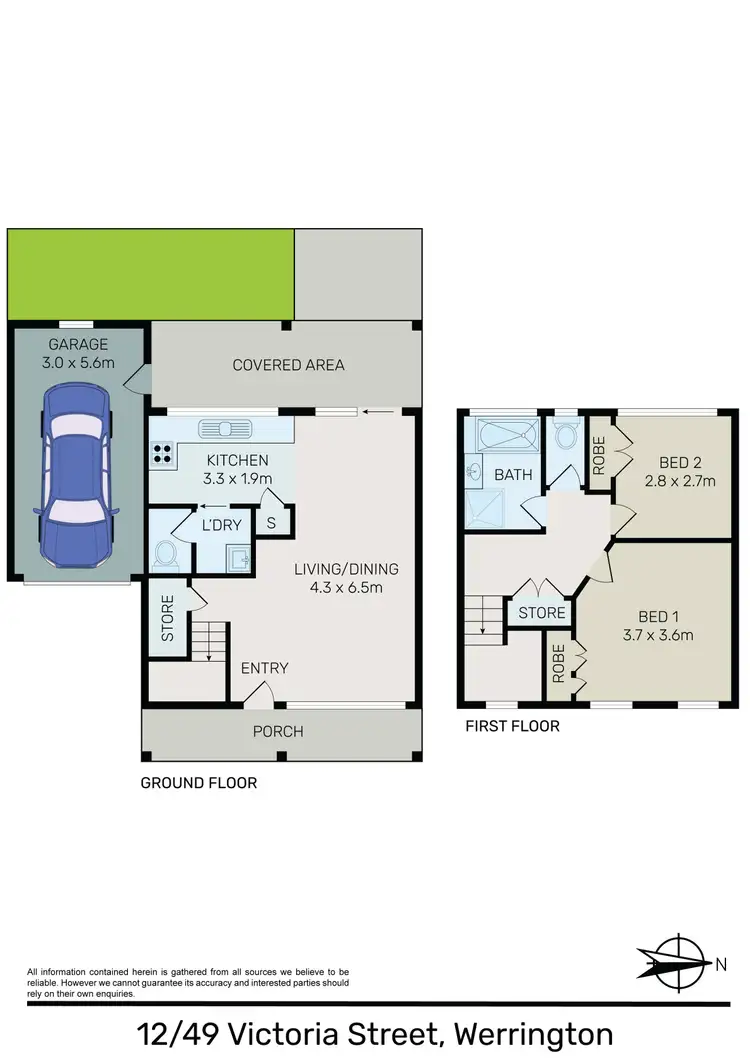 Floorplan of Homely townhouse listing, 12/49 Victoria Street, Werrington NSW 2747