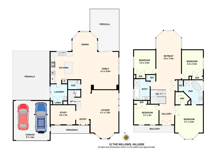 Floorplan of Homely house listing, 12 The Willows, Hillside VIC 3037