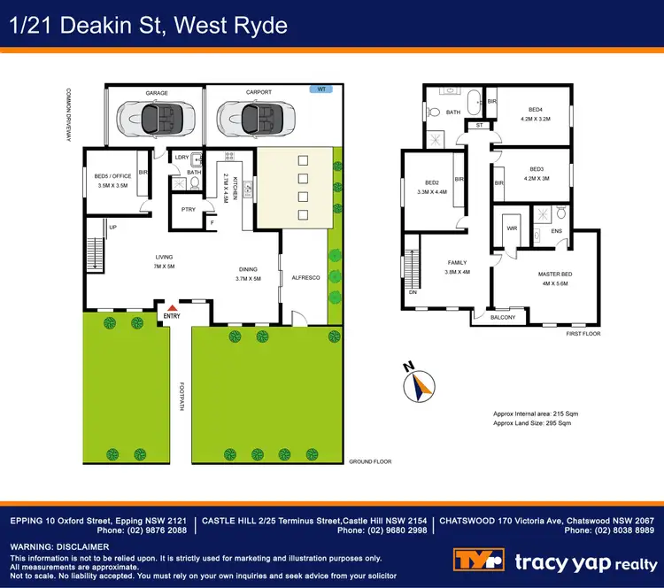 Floorplan of Homely townhouse listing, 1/21 Deakin Street, West Ryde NSW 2114