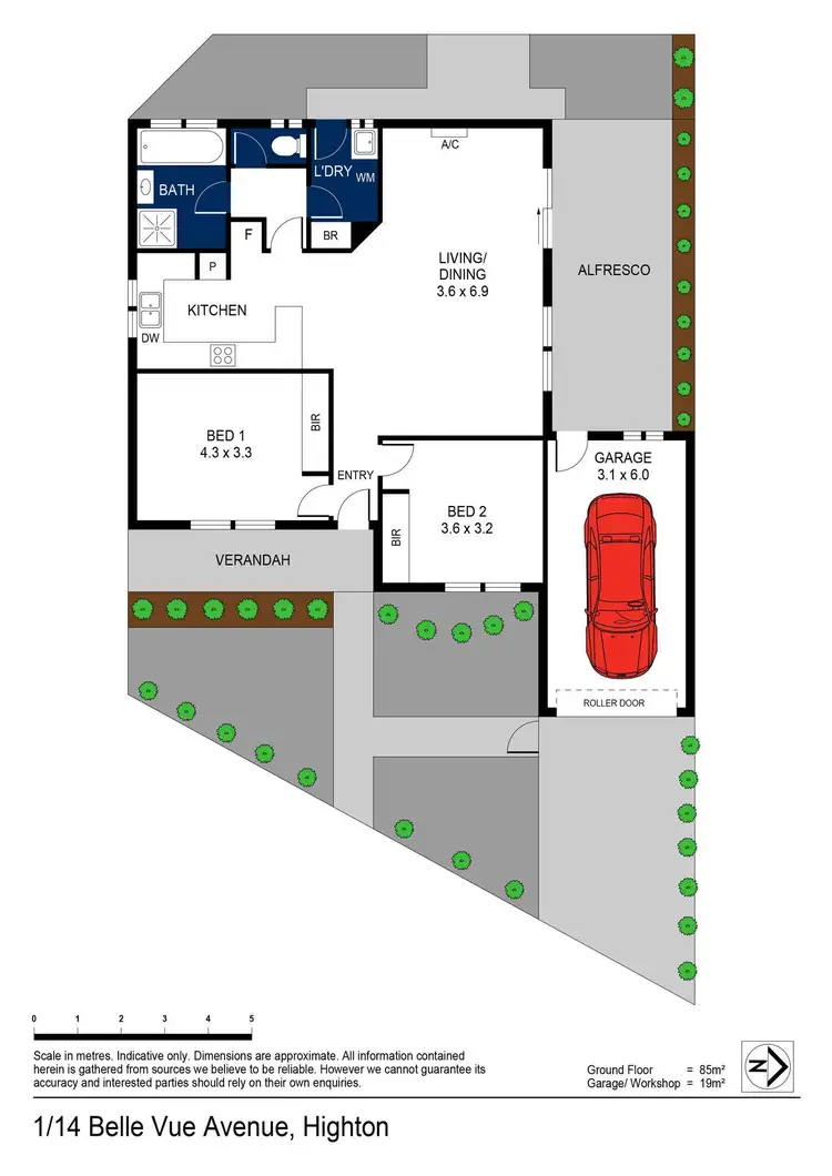 Floorplan of Homely unit listing, 1/14 Belle Vue Avenue, Highton VIC 3216