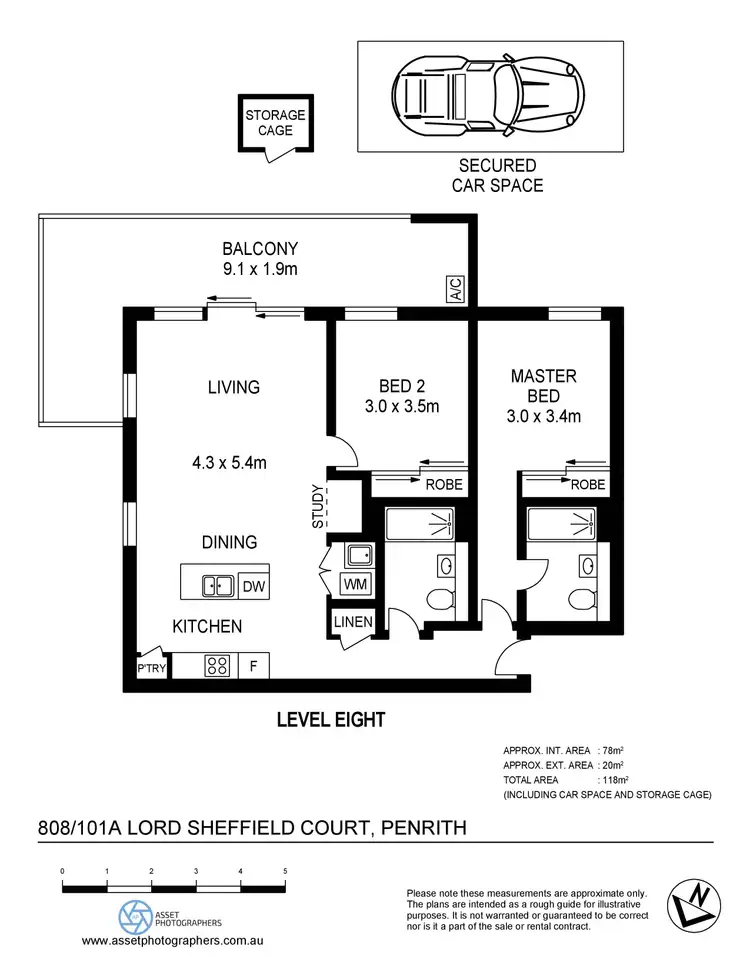 Floorplan of Homely apartment listing, 808/101A Lord Sheffield Circuit, Penrith NSW 2750
