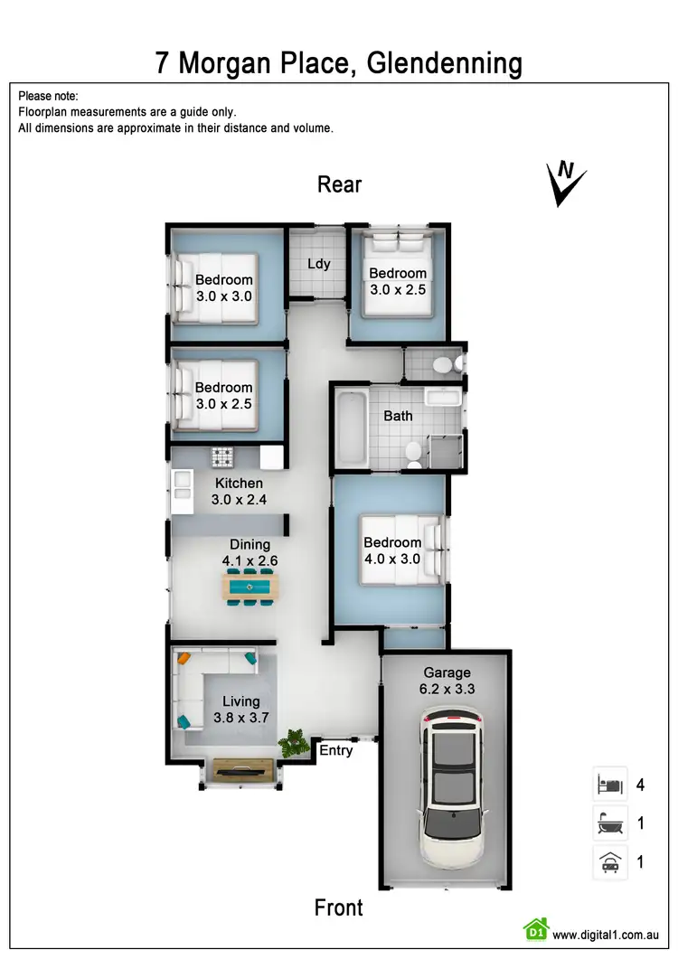 Floorplan of Homely house listing, 7 Morgan Place, Glendenning NSW 2761