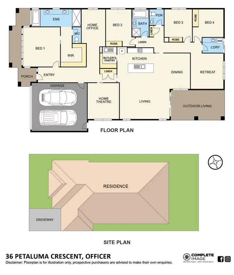 Floorplan of Homely house listing, 36 Petaluma Crescent, Officer VIC 3809