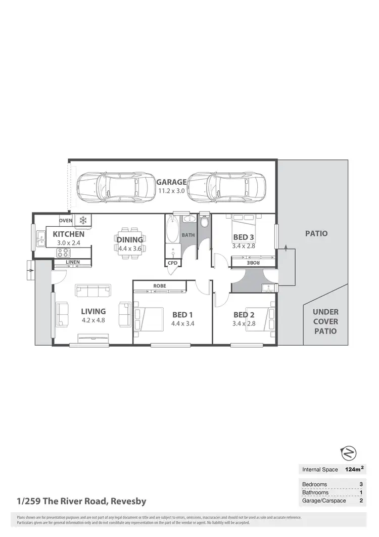 Floorplan of Homely villa listing, 1/259-261 The River Road, Revesby NSW 2212